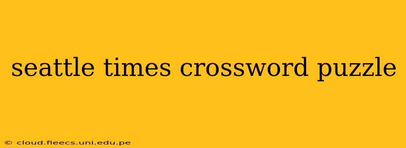 seattle times crossword puzzle