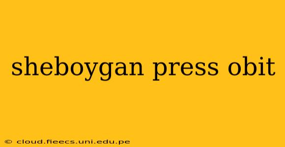 sheboygan press obit