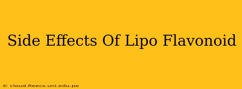 Side Effects Of Lipo Flavonoid