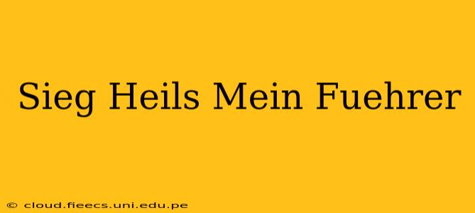 Sieg Heils Mein Fuehrer