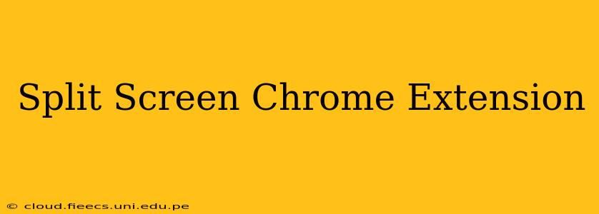 Split Screen Chrome Extension