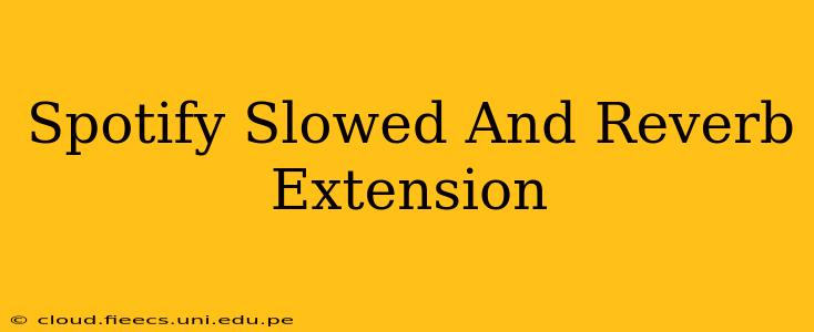Spotify Slowed And Reverb Extension