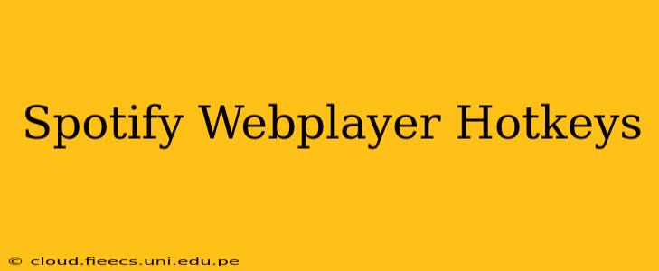 Spotify Webplayer Hotkeys
