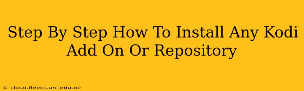 Step By Step How To Install Any Kodi Add On Or Repository