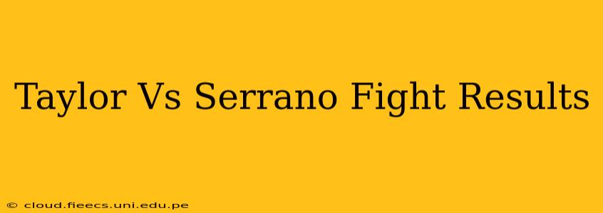 Taylor Vs Serrano Fight Results