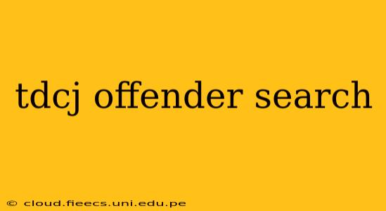 tdcj offender search