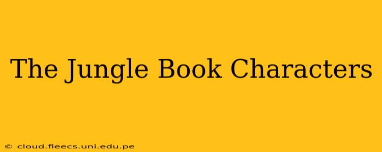 The Jungle Book Characters