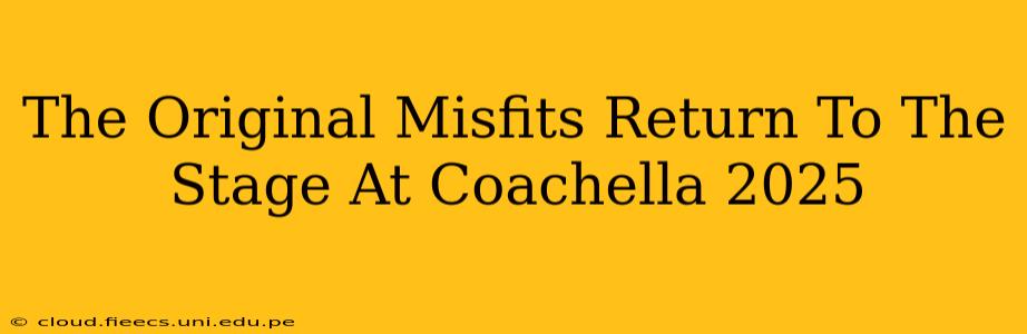 The Original Misfits Return To The Stage At Coachella 2025
