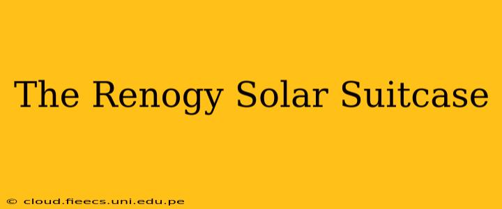 The Renogy Solar Suitcase