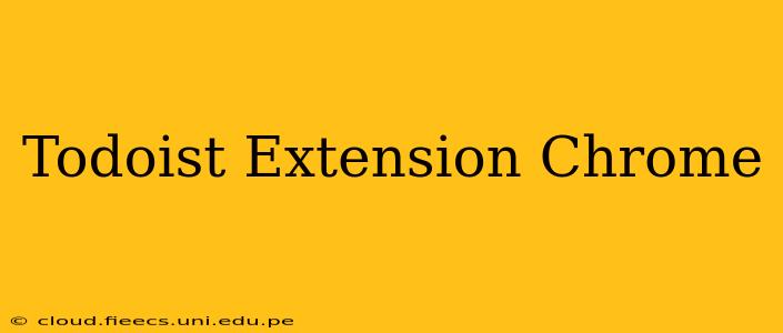 Todoist Extension Chrome