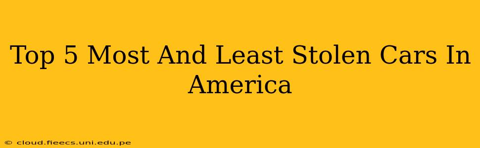 Top 5 Most And Least Stolen Cars In America