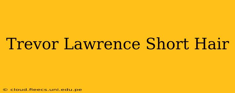Trevor Lawrence Short Hair
