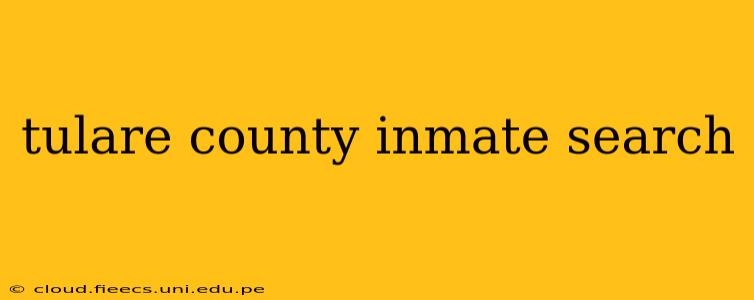 tulare county inmate search