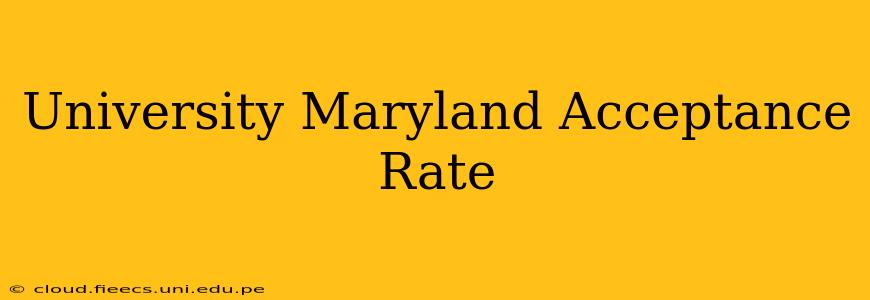 University Maryland Acceptance Rate