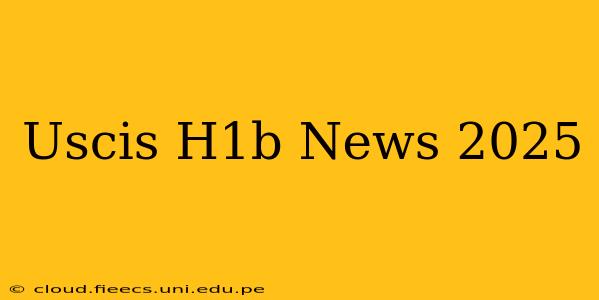 Uscis H1b News 2025