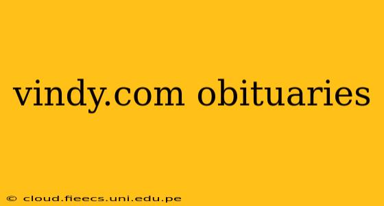 vindy.com obituaries