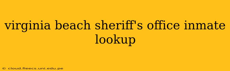 virginia beach sheriff's office inmate lookup