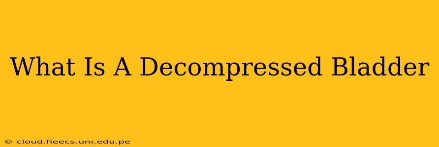 What Is A Decompressed Bladder