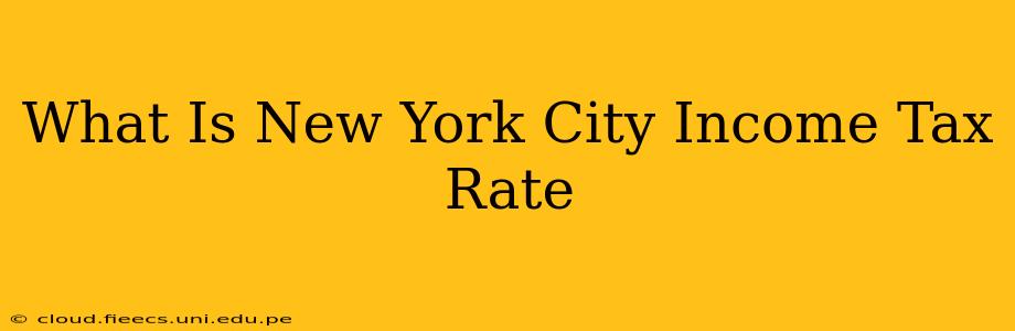 What Is New York City Income Tax Rate
