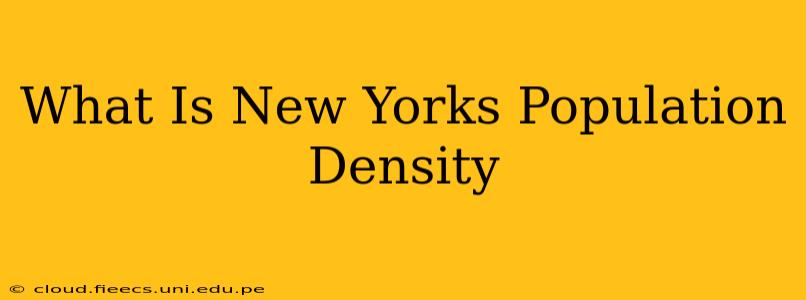 What Is New Yorks Population Density