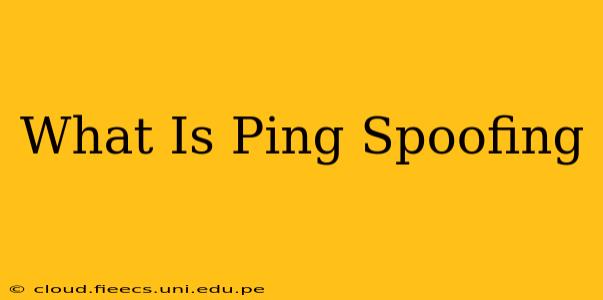 What Is Ping Spoofing