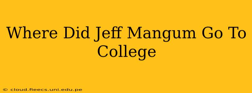 Where Did Jeff Mangum Go To College