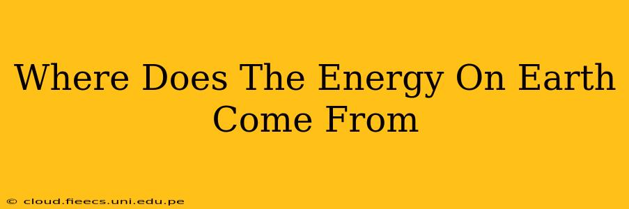 Where Does The Energy On Earth Come From