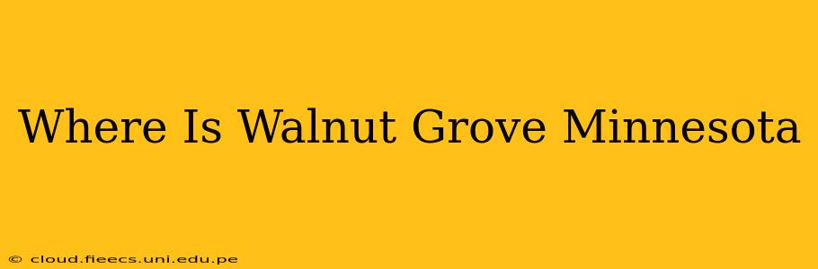 Where Is Walnut Grove Minnesota