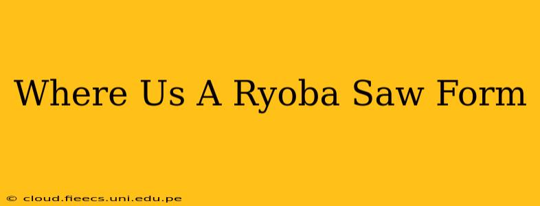 Where Us A Ryoba Saw Form