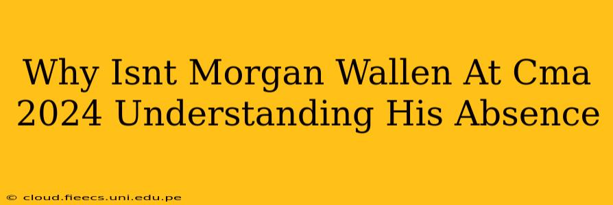 Why Isnt Morgan Wallen At Cma 2024 Understanding His Absence