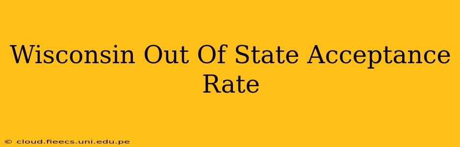 Wisconsin Out Of State Acceptance Rate