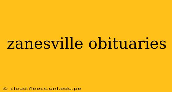 zanesville obituaries